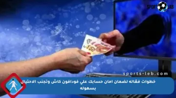 خطوات فعّالة لضمان أمان حسابك على فودافون كاش وتجنب الاحتيال بسهولة